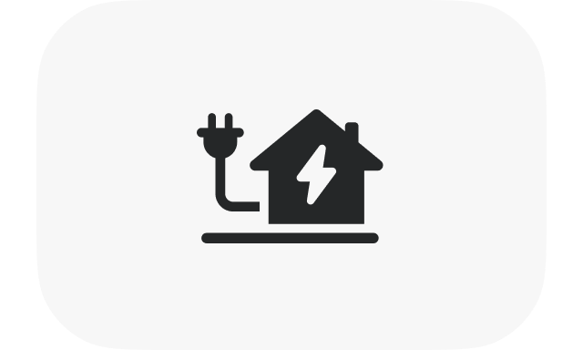 Icona ricarica domestica wallbox veloce